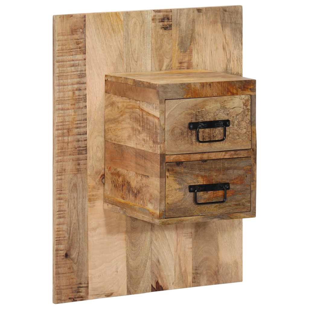 Bedside Cabinet 60x32x80 cm Solid Rough Wood Mango