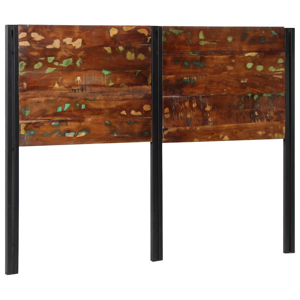 Headboard 140 cm Solid Wood Reclaimed and Iron