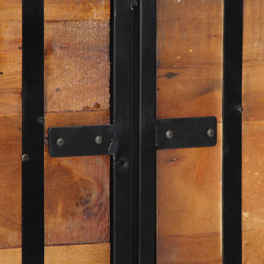 Headboard 160 cm Solid Wood Reclaimed and Iron