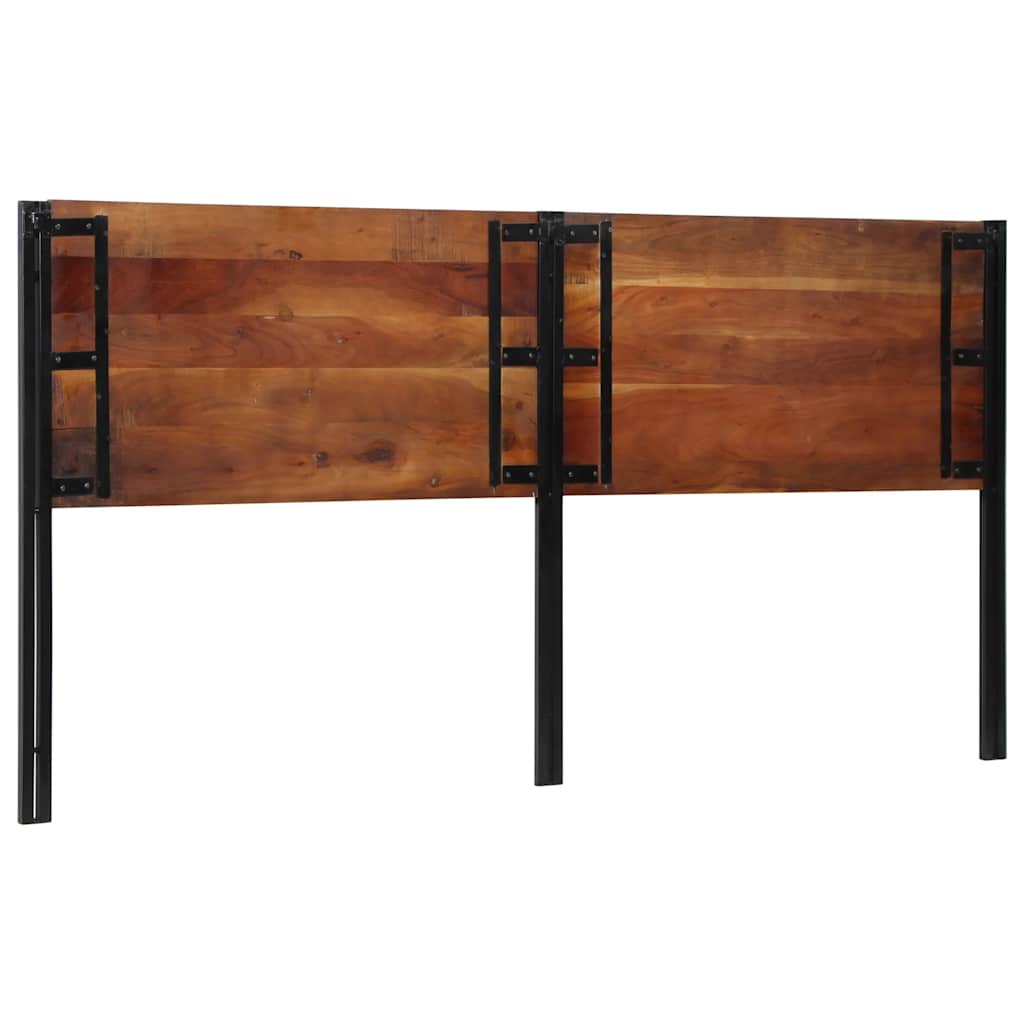 Headboard 200 cm Solid Wood Reclaimed and Iron