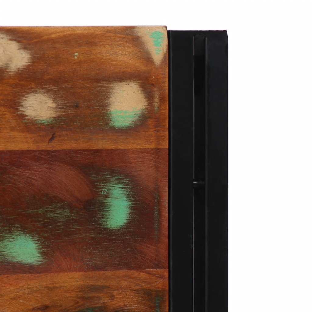 Headboard 200 cm Solid Wood Reclaimed and Iron