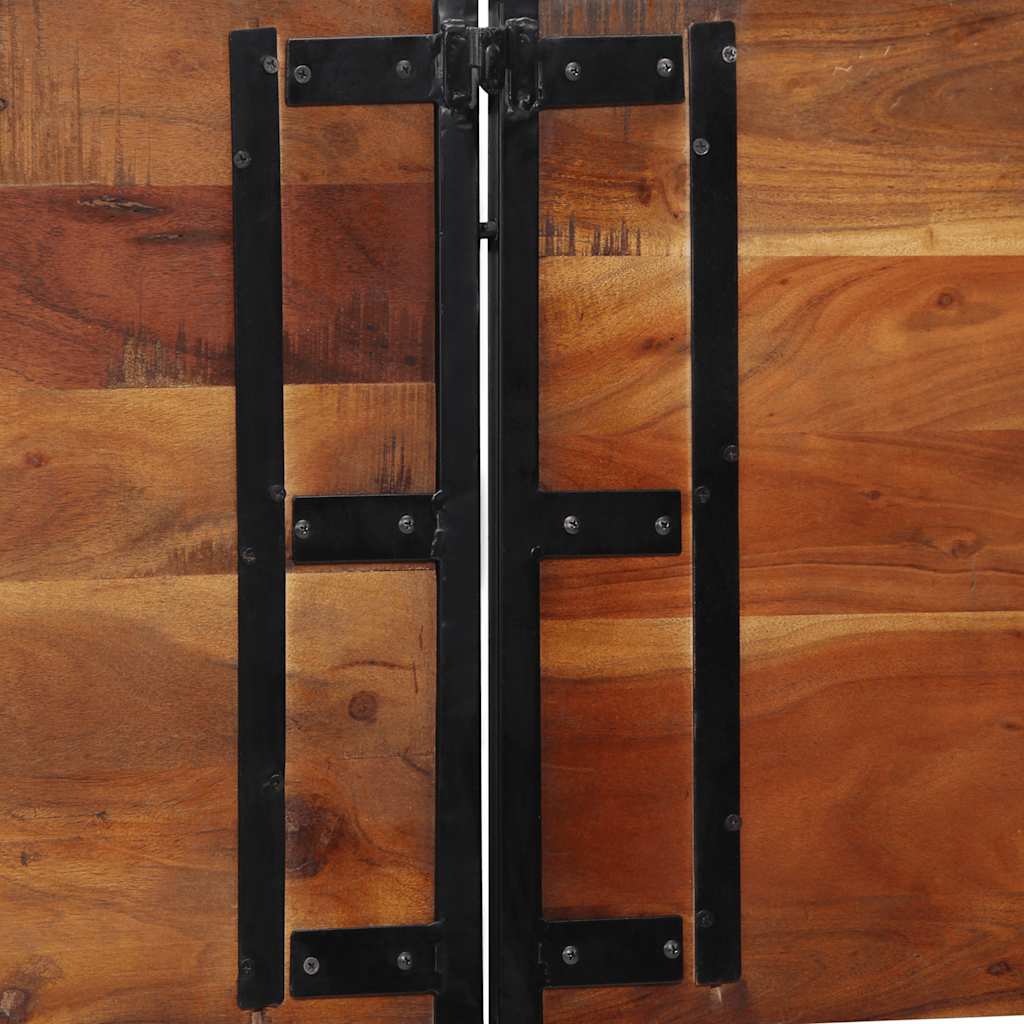 Headboard 200 cm Solid Wood Reclaimed and Iron