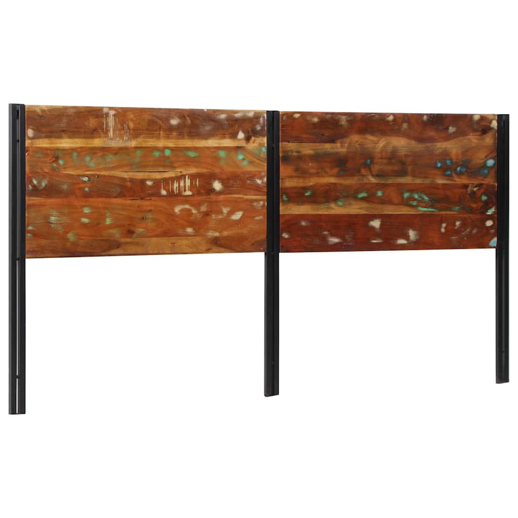 Headboard 200 cm Solid Wood Reclaimed and Iron