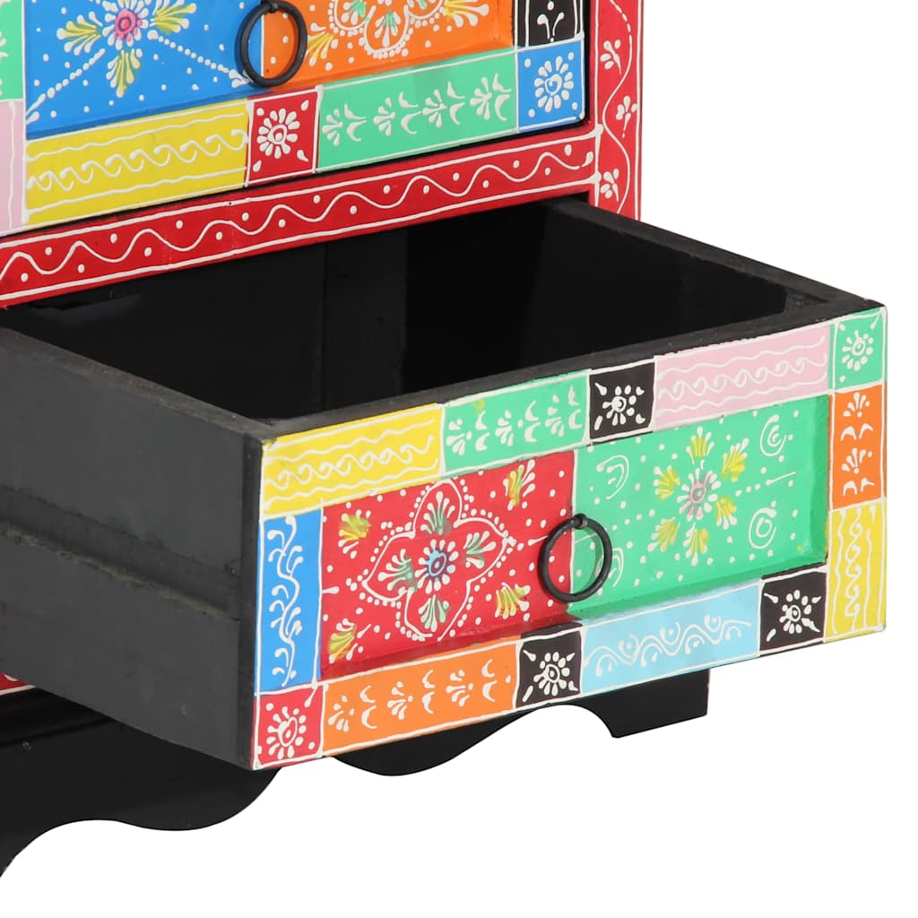 Bedside Cabinet Multicolour 40 x 35 x 45 cm Solid Mango Wood