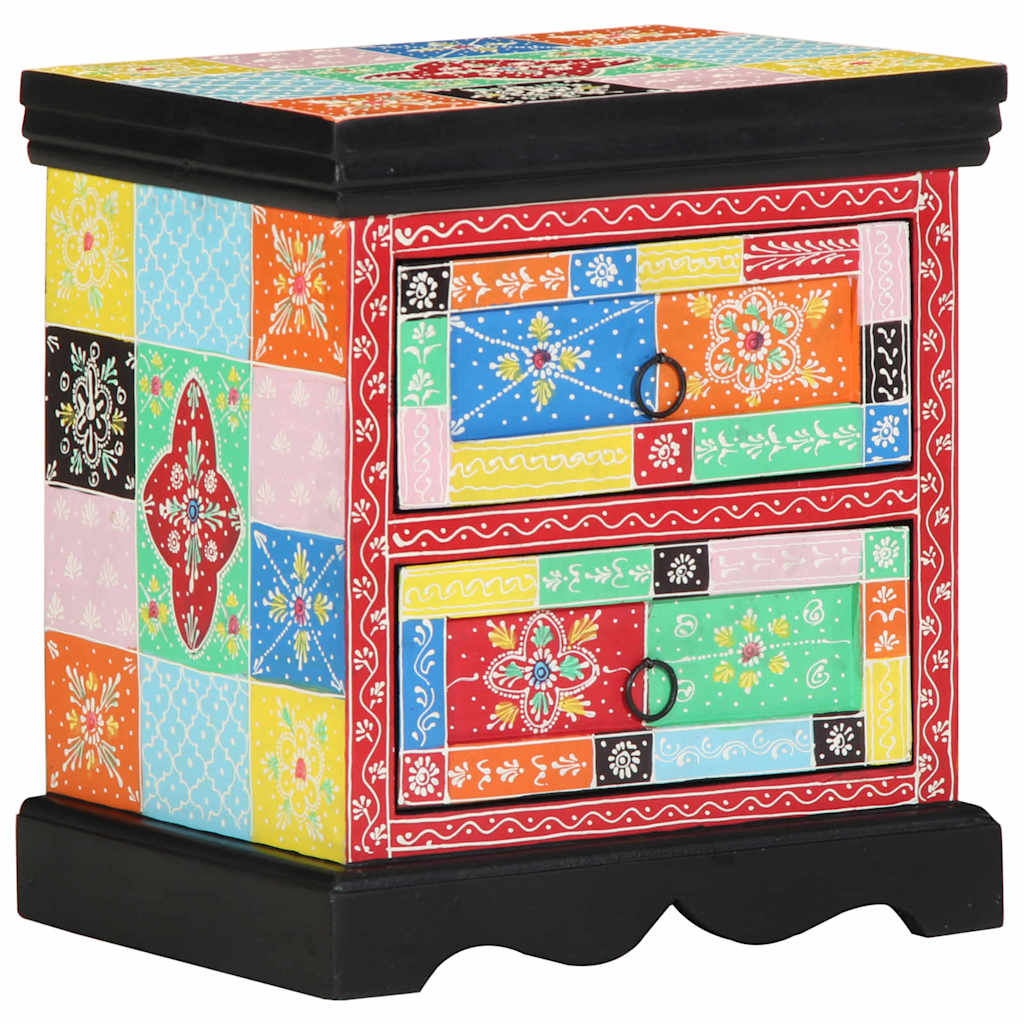 Bedside Cabinet Multicolour 40 x 35 x 45 cm Solid Mango Wood