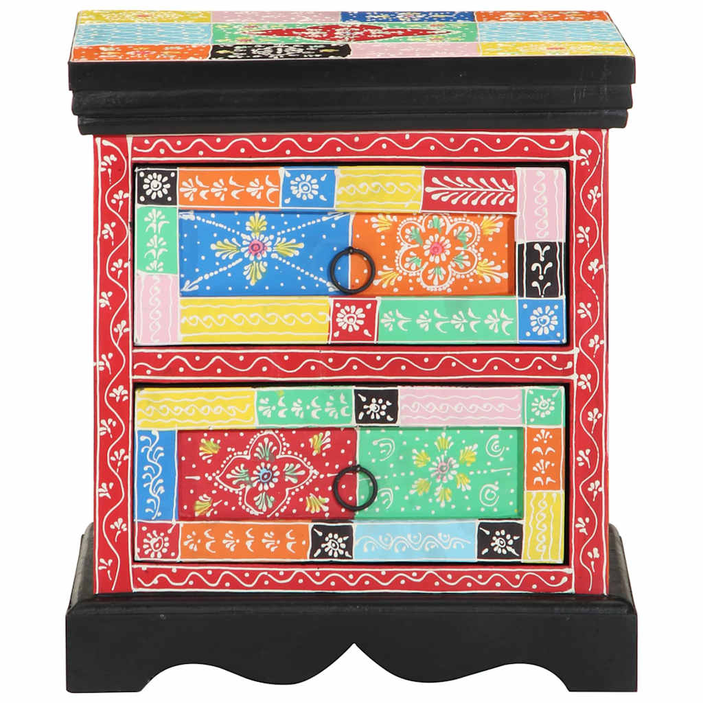 Bedside Cabinet Multicolour 40 x 35 x 45 cm Solid Mango Wood