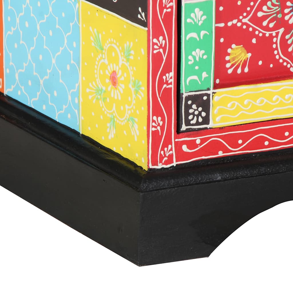 TV Cabinet Multicolour 80 x 35 x 50 cm Solid Mango Wood