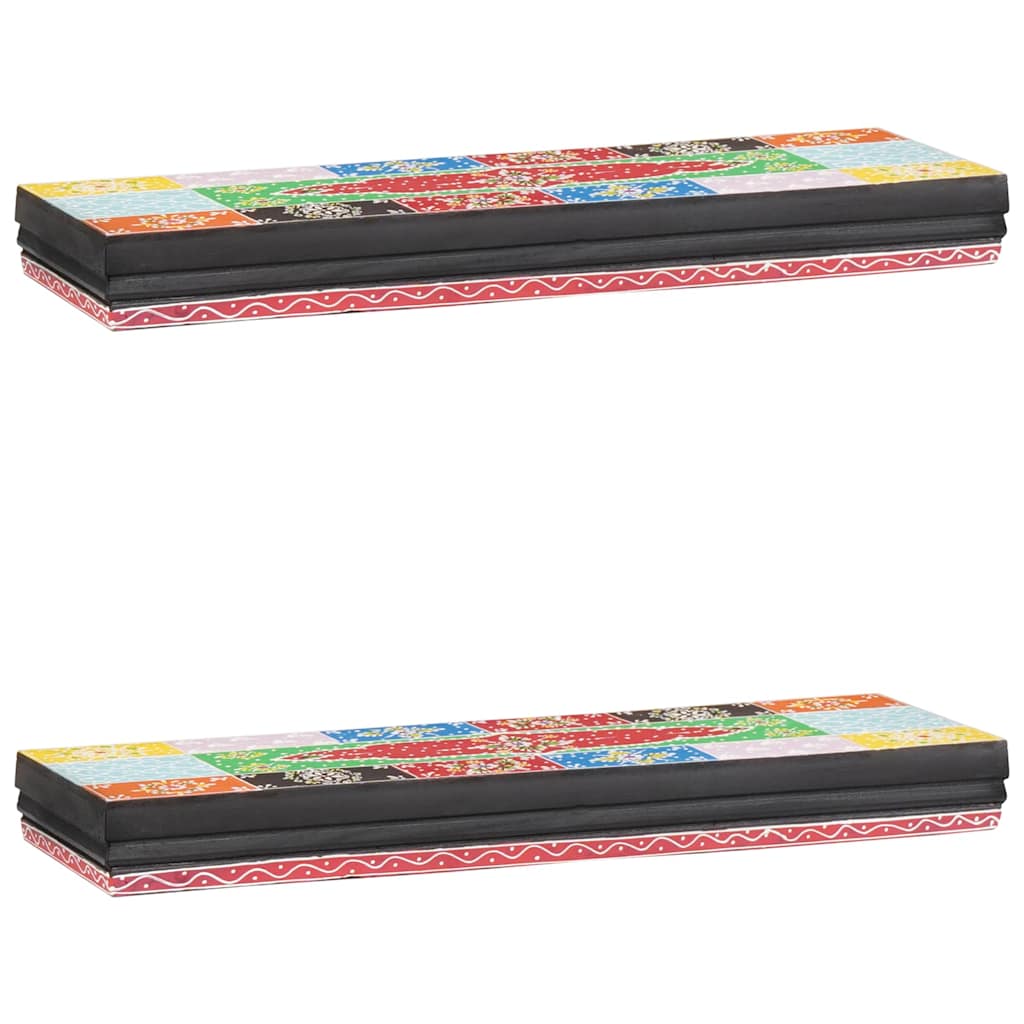 Wall Shelves Multicolour 60 x 20 x 6 cm Solid Mango Wood
