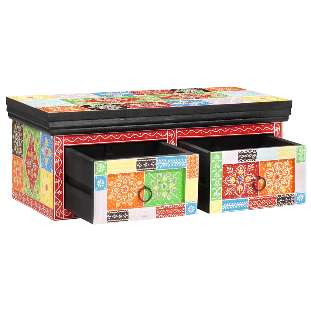 TV Cabinet Multicolour 60 x 30 x 24 cm Solid Mango wood