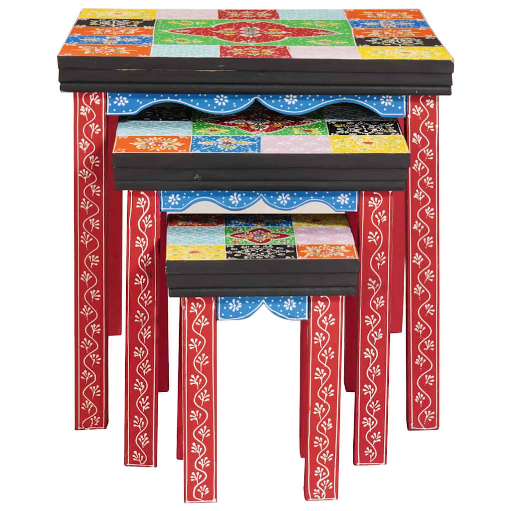 Square Table 3 pcs Multicolour 50 x 50 x 50 cm