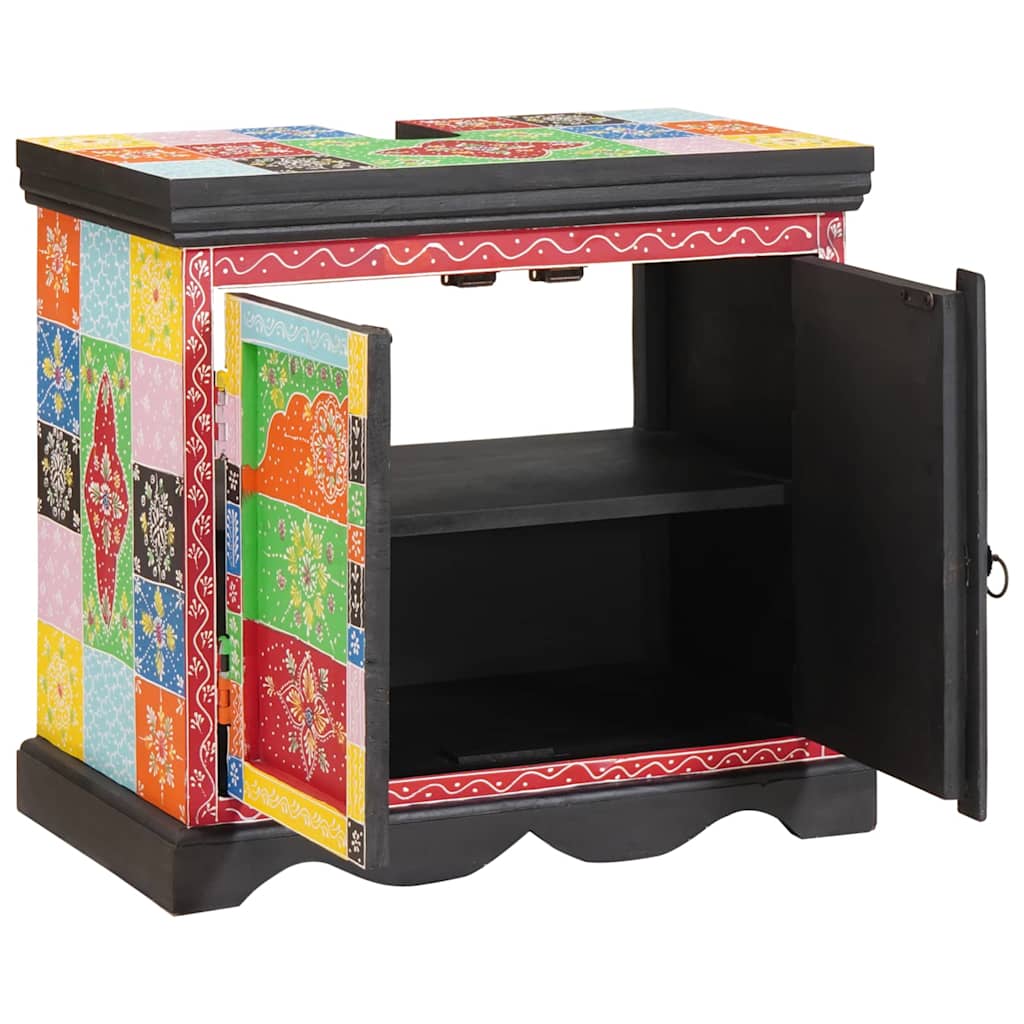 Sink cabinet with Door Brown 60 x 35 x 55 cm Solid Mango Wood