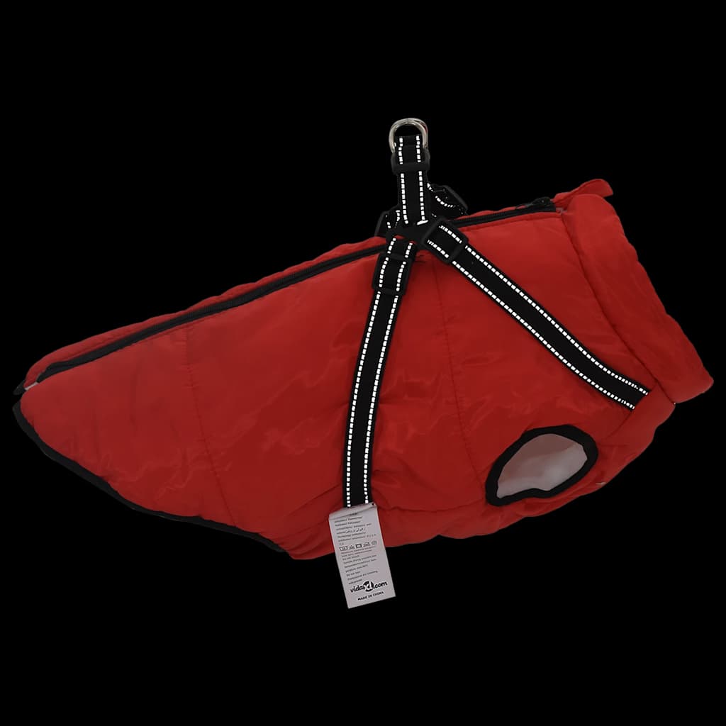 Dog Coat with Harness Waterproof Reflective Red 3XL