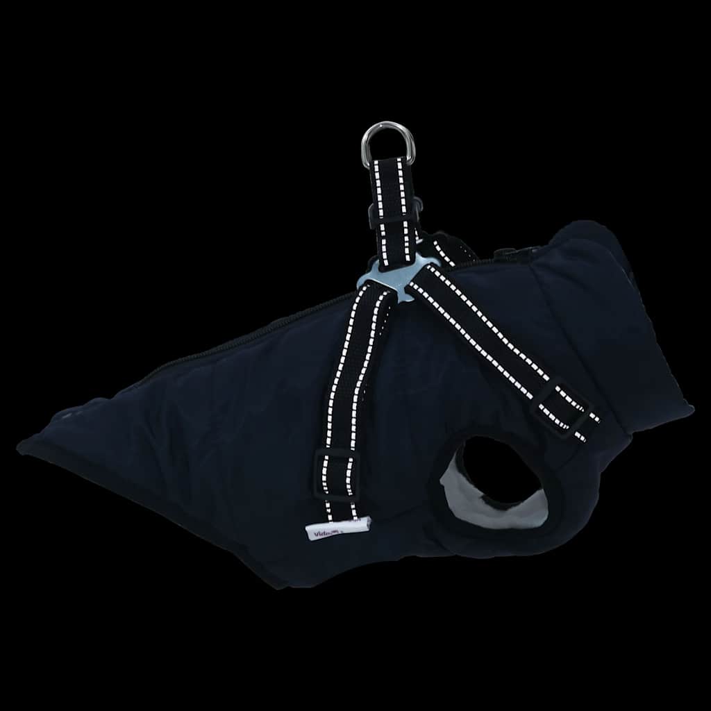 Dog Coat with Harness Waterproof Reflective Navy Blue XL