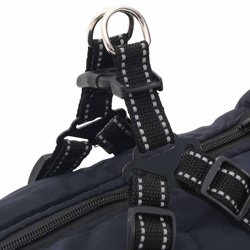 Dog Coat with Harness Waterproof Reflective Navy Blue 4XL