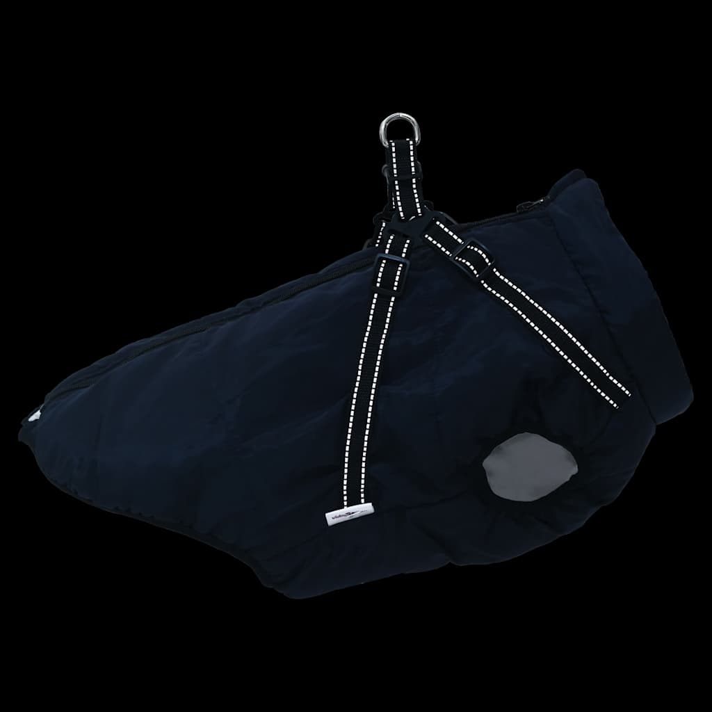 Dog Coat with Harness Waterproof Reflective Navy Blue 5XL
