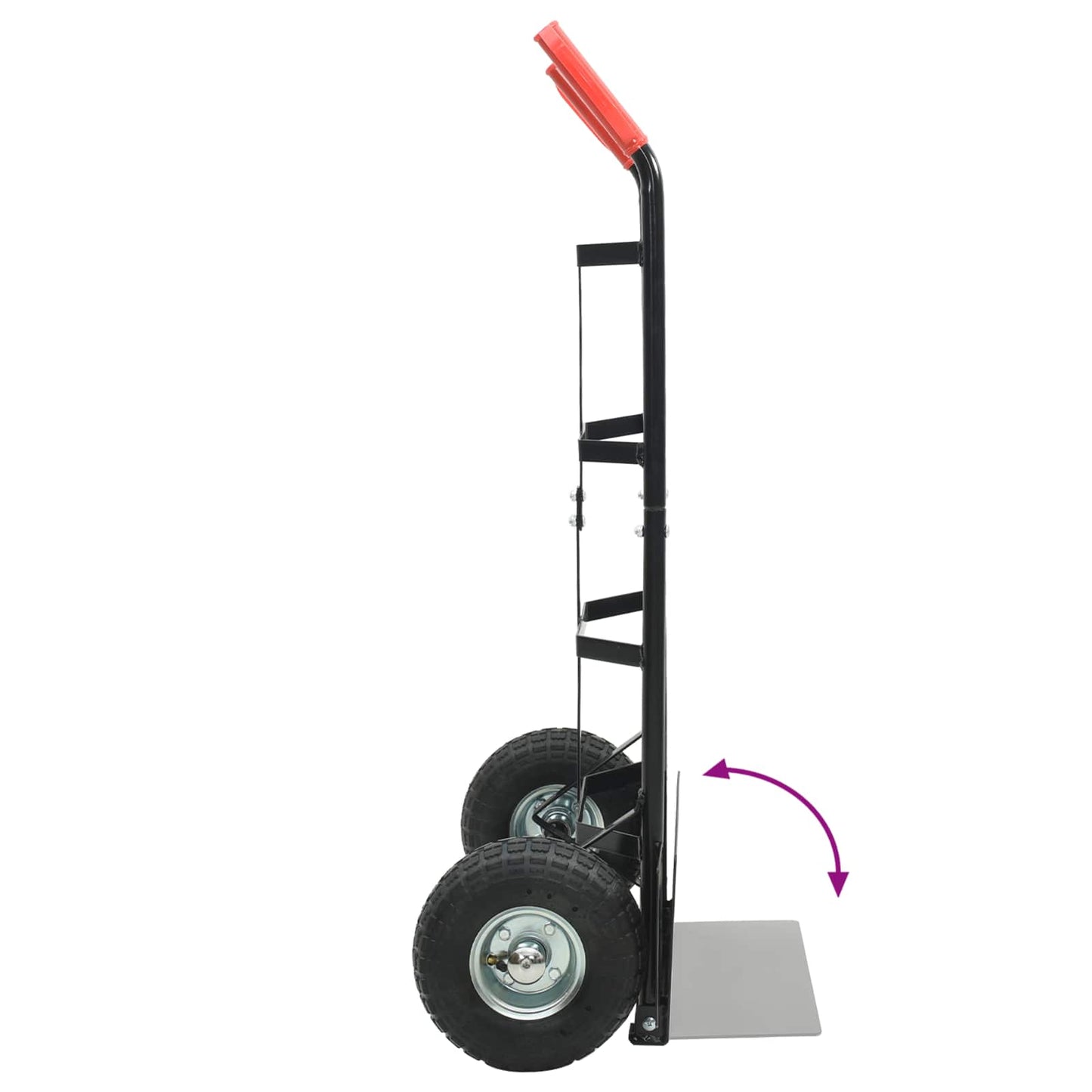 Extendable Hand Trolley Black and Red 57 x 46 x 113 cm Steel