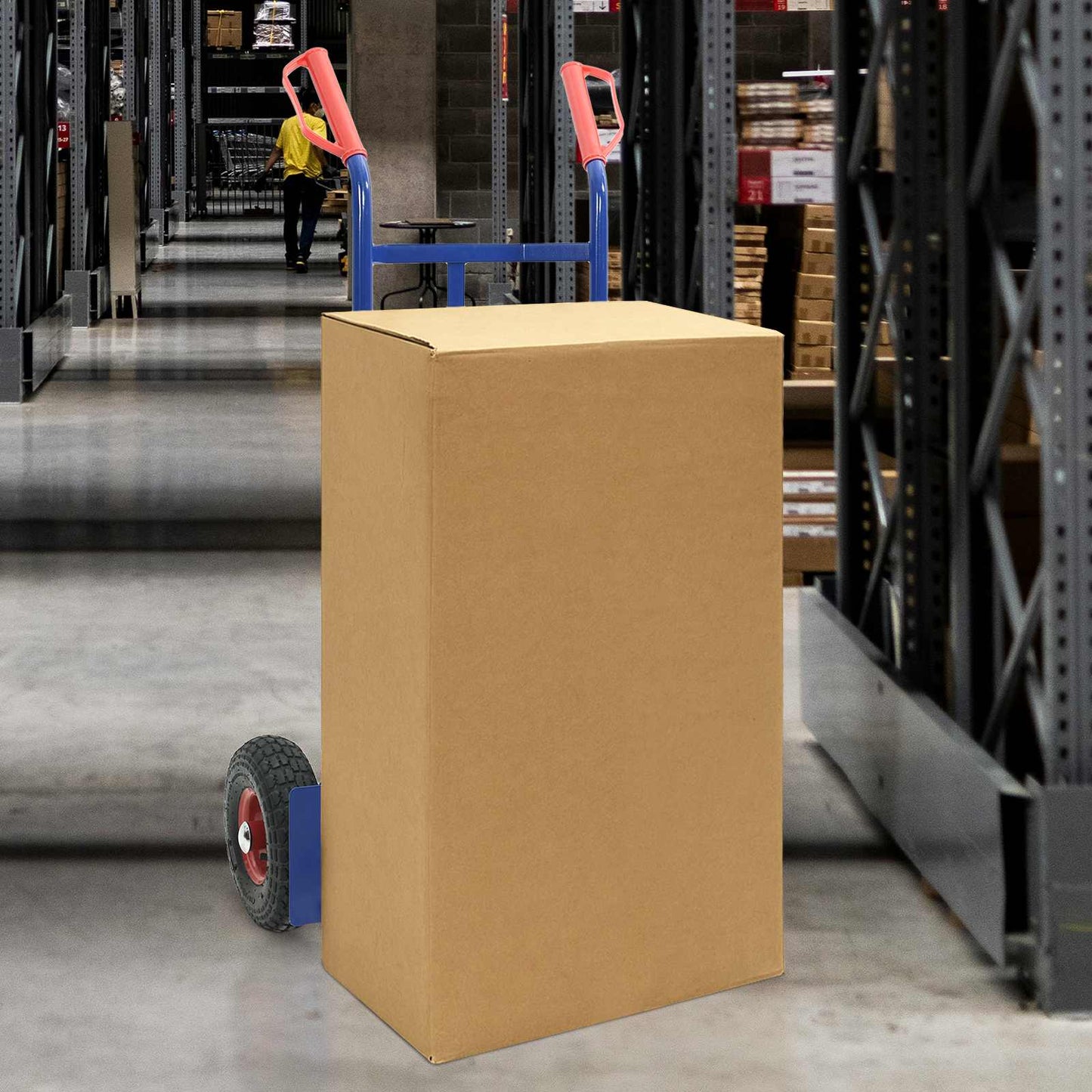 Extendable Hand Trolley Blue and Red 57 x 46 x 113 cm Steel