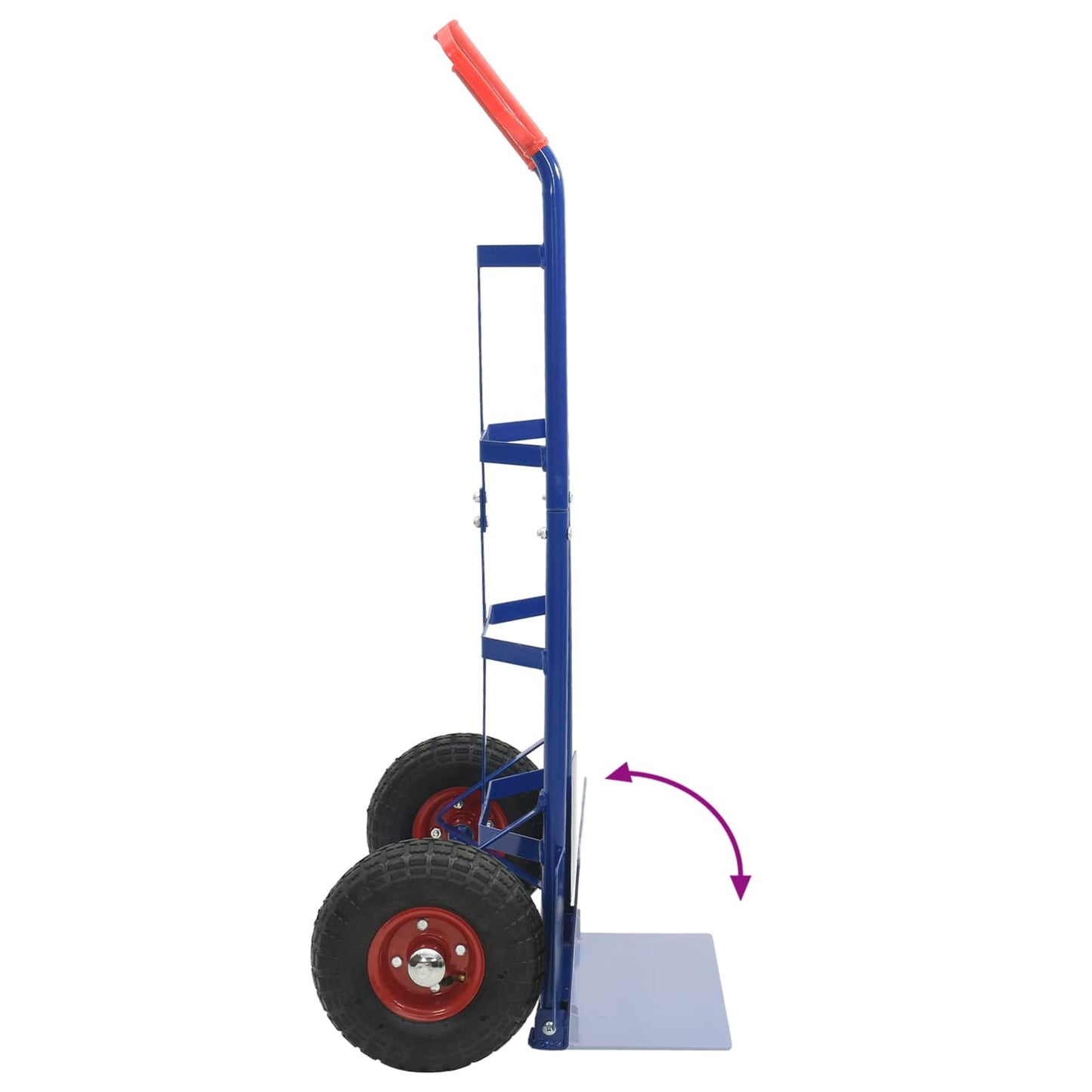 Extendable Hand Trolley Blue and Red 57 x 46 x 113 cm Steel