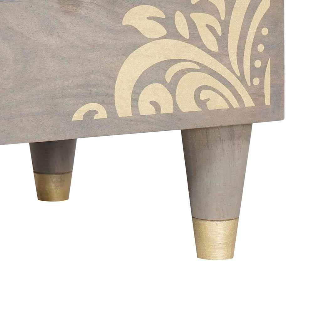 Sideboard 2 pcs Grey 60 x 33 x 75 cm Solid Mango Wood