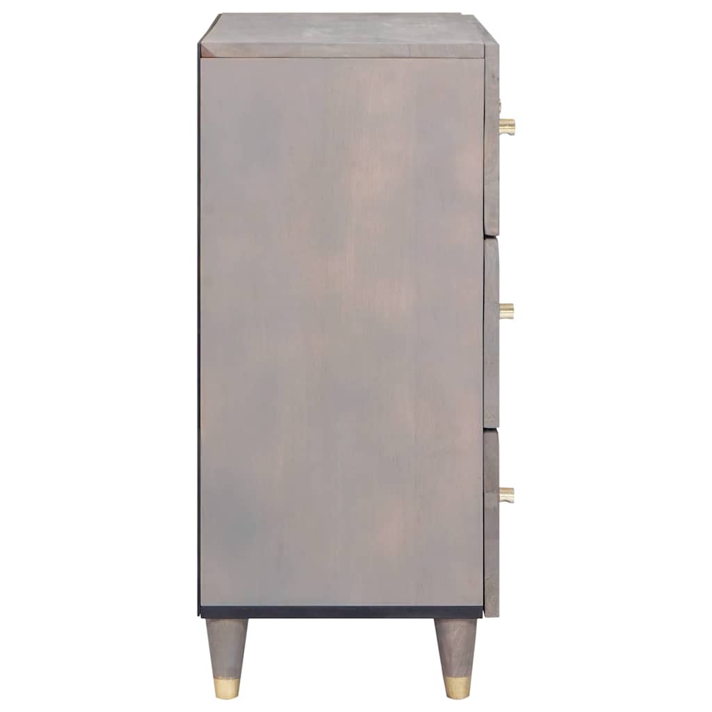 Sideboard 2 pcs Grey 60 x 33 x 75 cm Solid Mango Wood