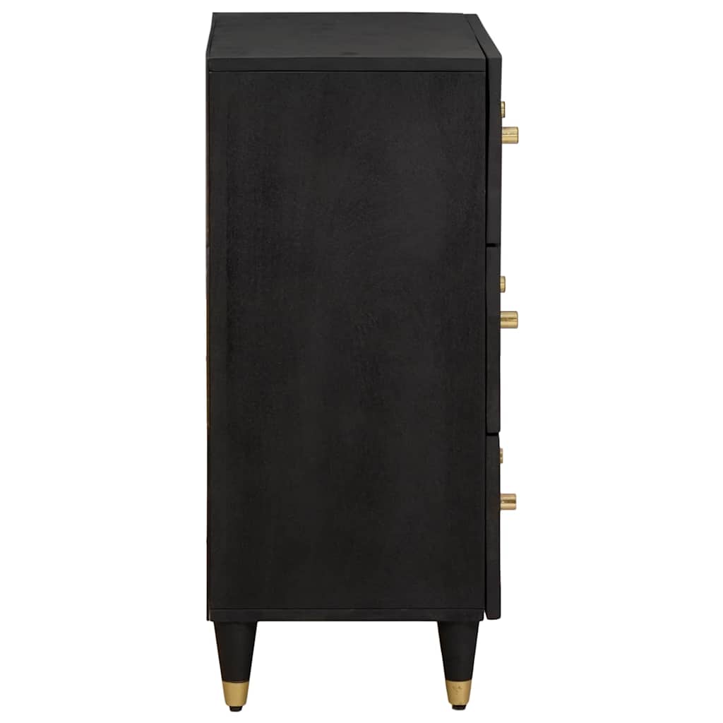 Sideboard 2 pcs Black 60 x 33 x 75 cm Solid Mango Wood