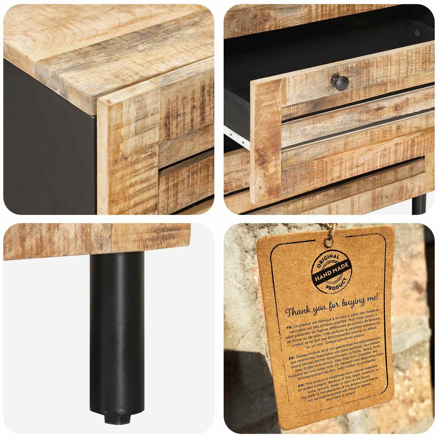 Storage Cabinets 3 pcs 180 x 33 x 75 cm Solid Mango Wood