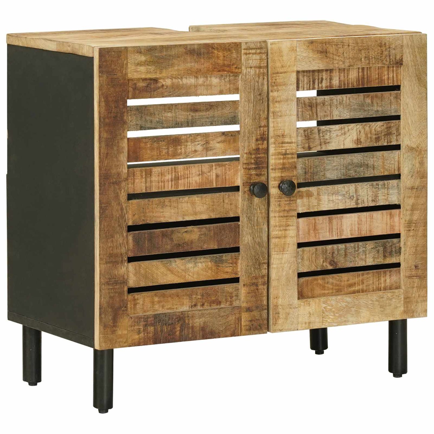Bathroom Cabinet Set 5 pcs Natural Solid Mango Wood