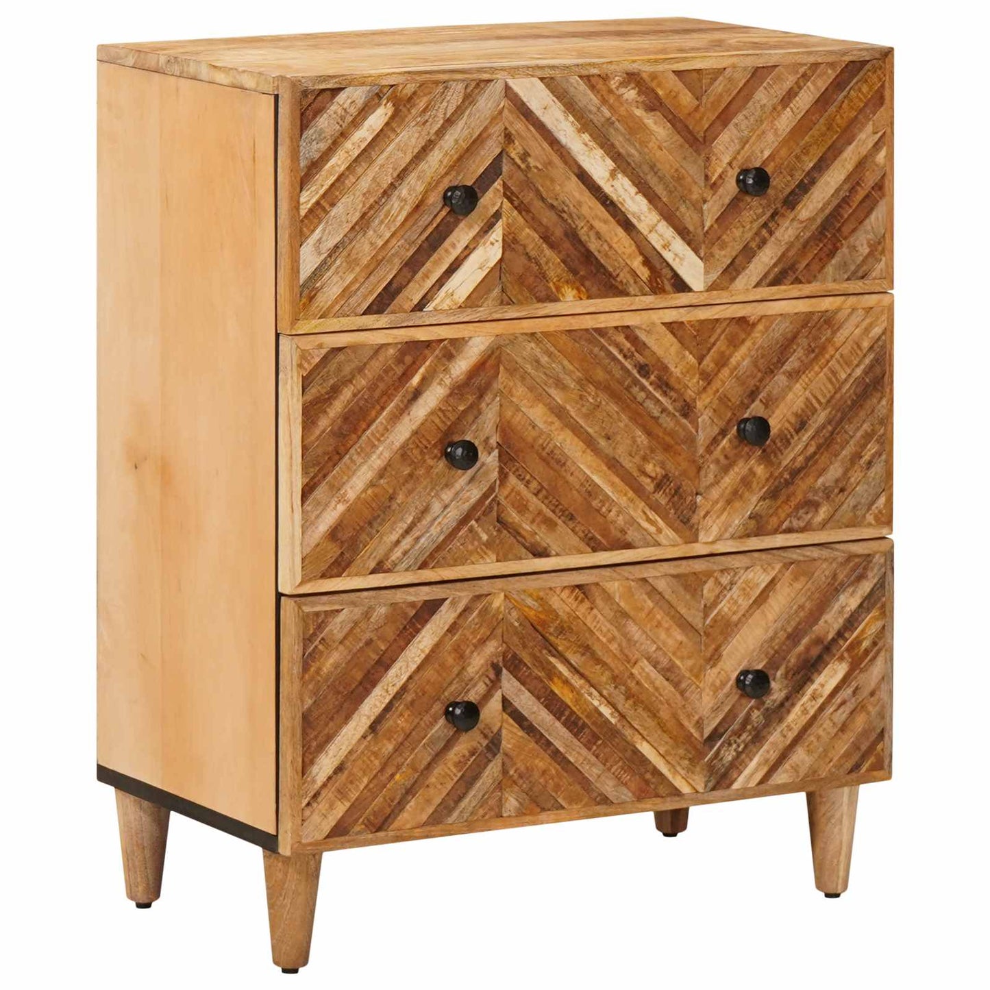 Storage Cabinets 3 pcs Brown 60 x 33.5 x 75 cm Solid Mango Wood