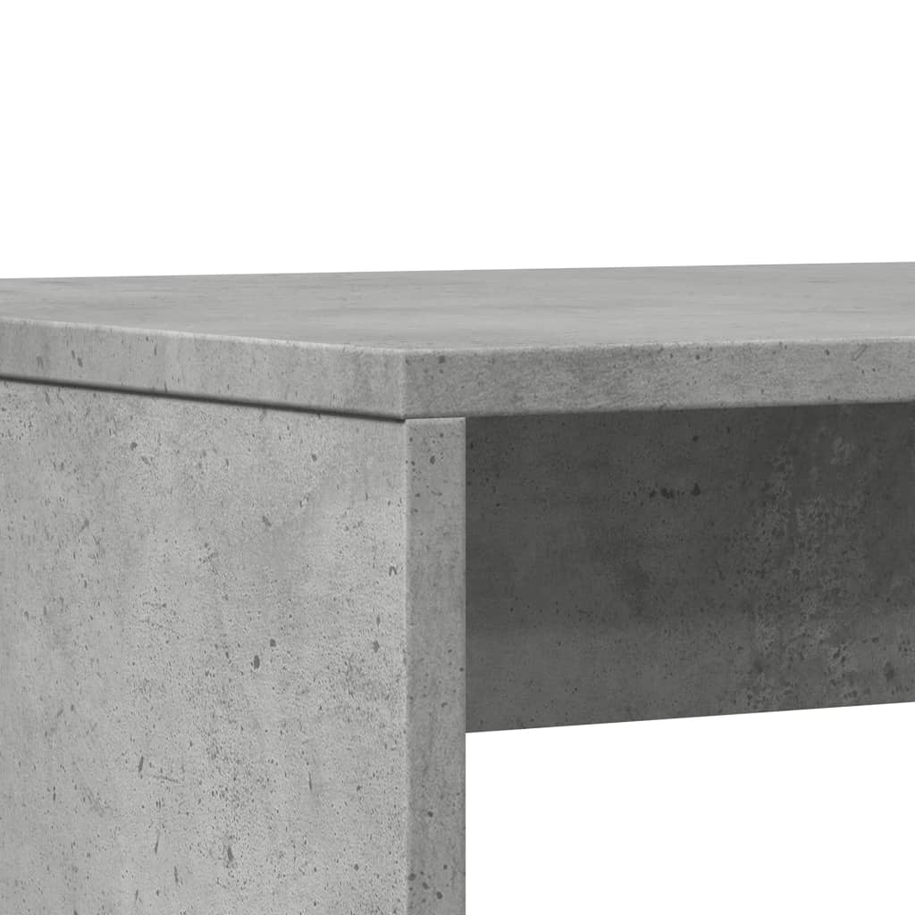 3 Piece Dining Table&Bench set Concrete Grey Engineered Wood