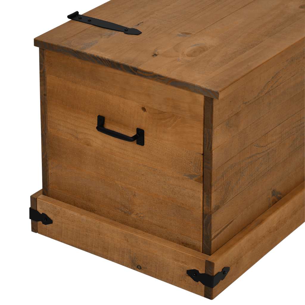 vidaXL Storage Chest HALDEN 91x48x47 cm Solid Wood Pine