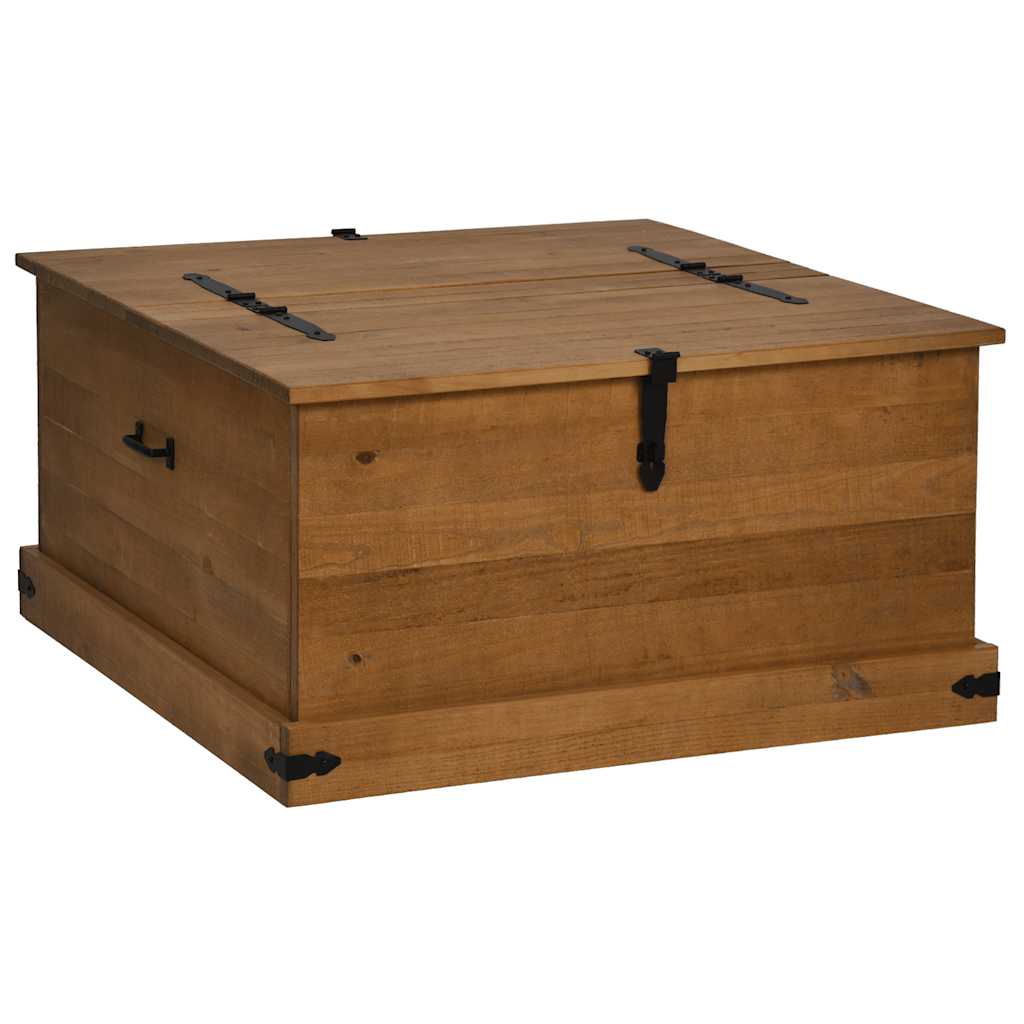 vidaXL Storage Chest HALDEN 91x91x47 cm Solid Wood Pine