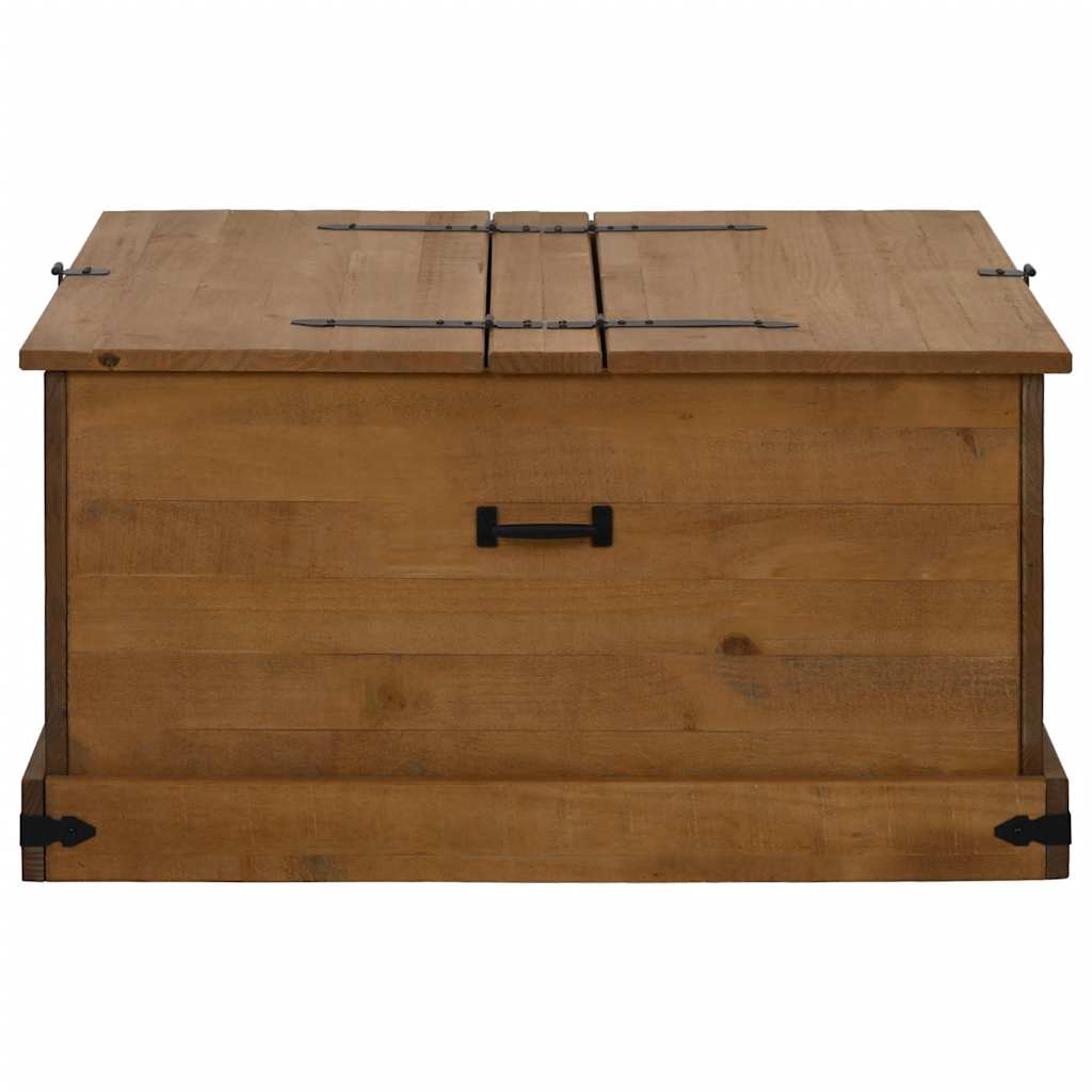 vidaXL Storage Chest HALDEN 91x91x47 cm Solid Wood Pine