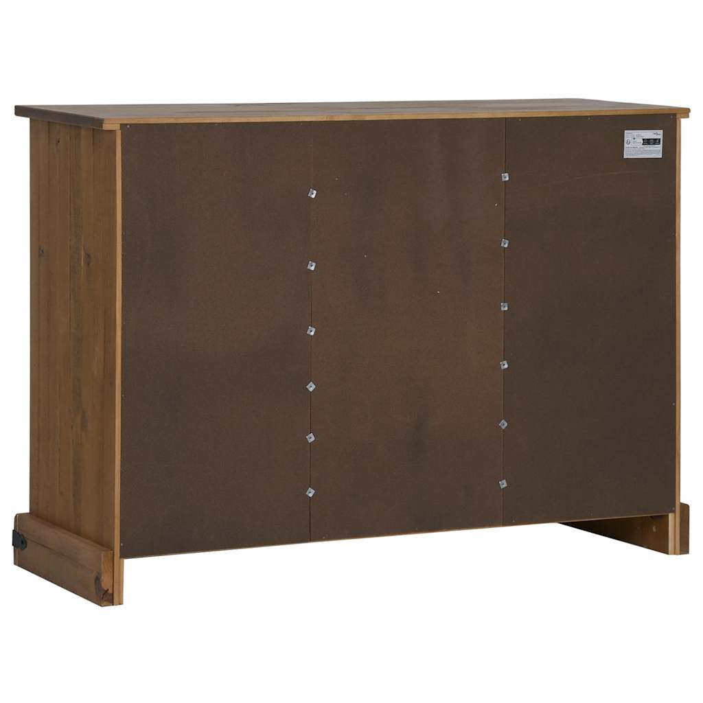 vidaXL Sideboard HALDEN 2 Sliding Doors 112x40x80 cm Solid Wood