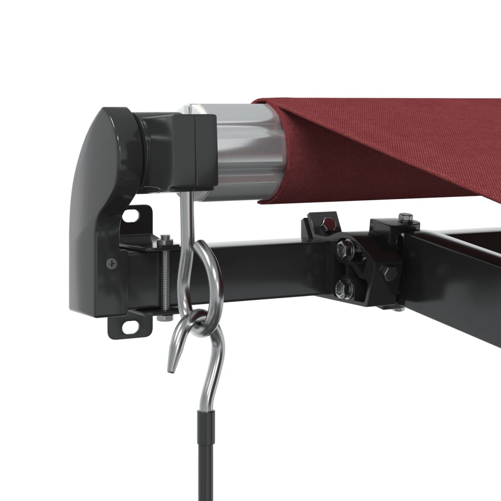 vidaXL Manual Retractable Awning Burgundy 400x300 cm
