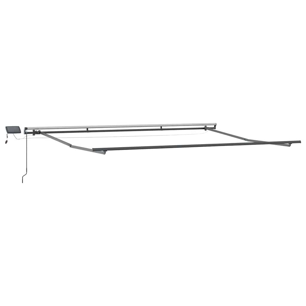 Manual Retractable Awning with LEDs Burgundy 400x300 cm
