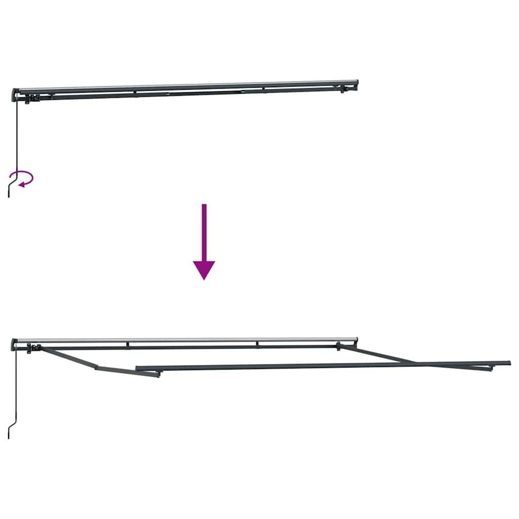 Manual Retractable Awning Burgundy 500x300 cm
