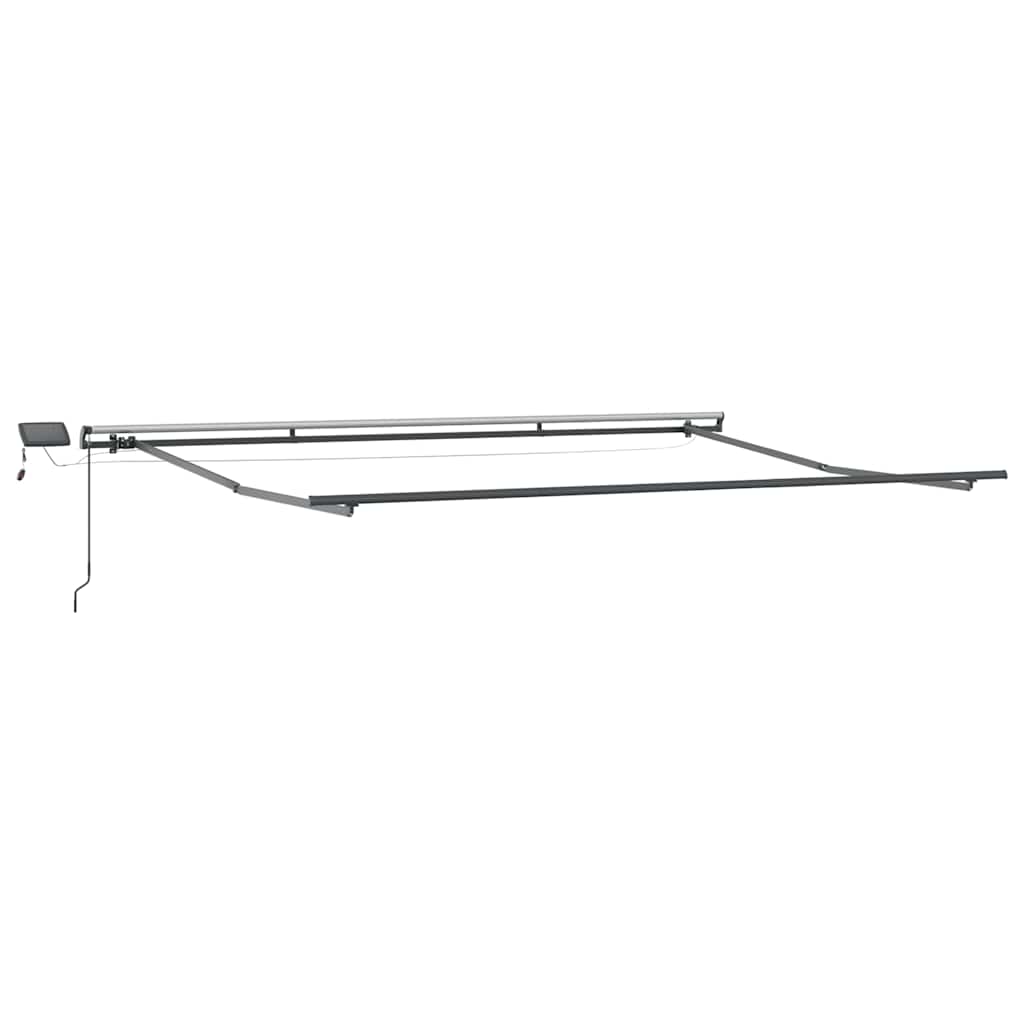 Manual Retractable Awning with LEDs Burgundy 500x300 cm