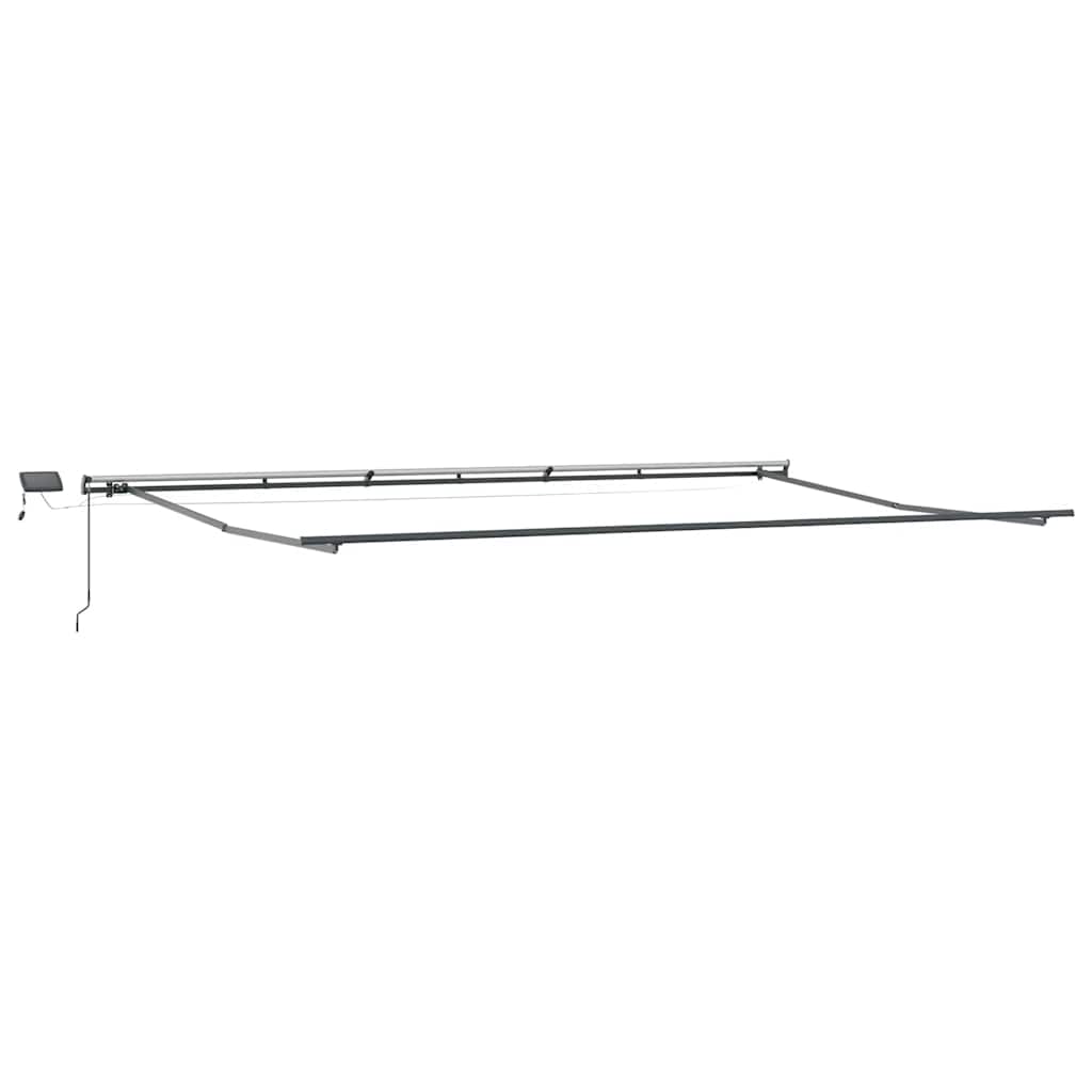Manual Retractable Awning with LEDs Burgundy 600x300 cm
