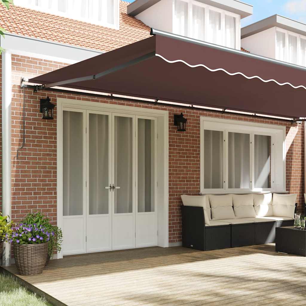 Manual Retractable Awning Brown 600x300 cm