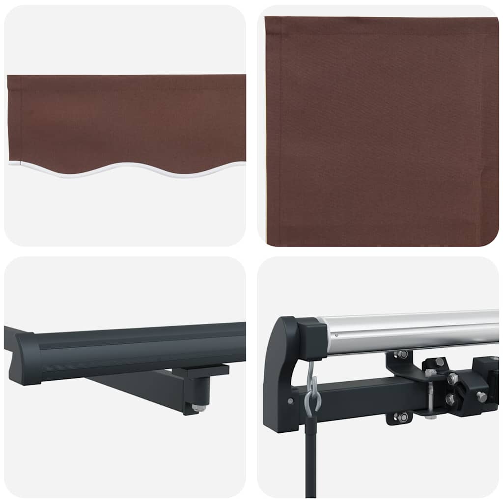 Manual Retractable Awning Brown 600x300 cm
