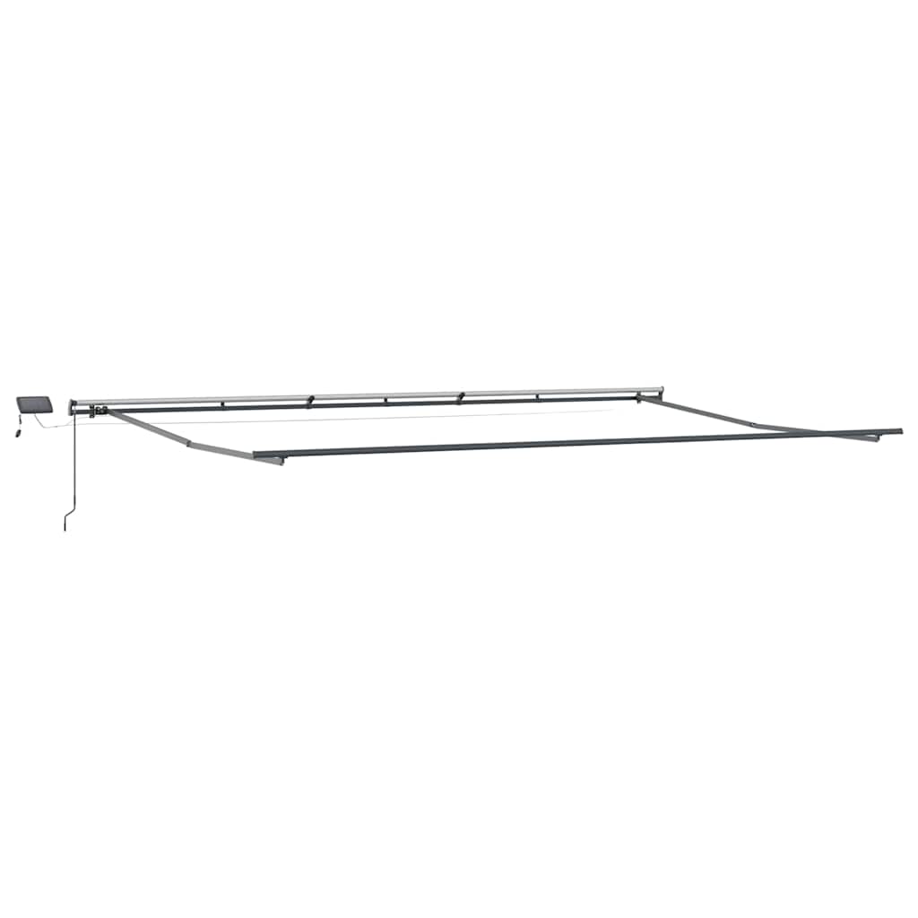 Manual Retractable Awning with LEDs Brown 600x300 cm