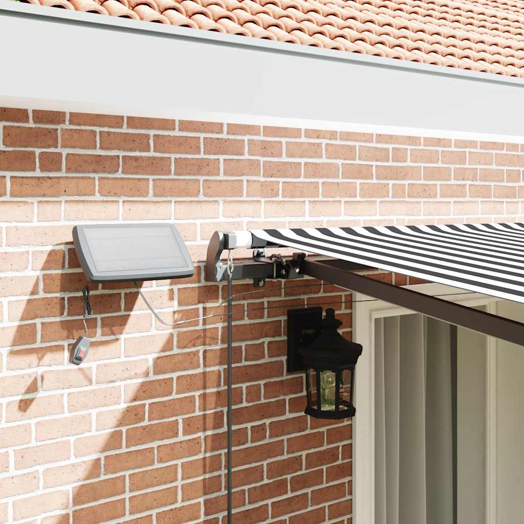 Manual Retractable Awning with LEDs Anthracite&White 400x300 cm