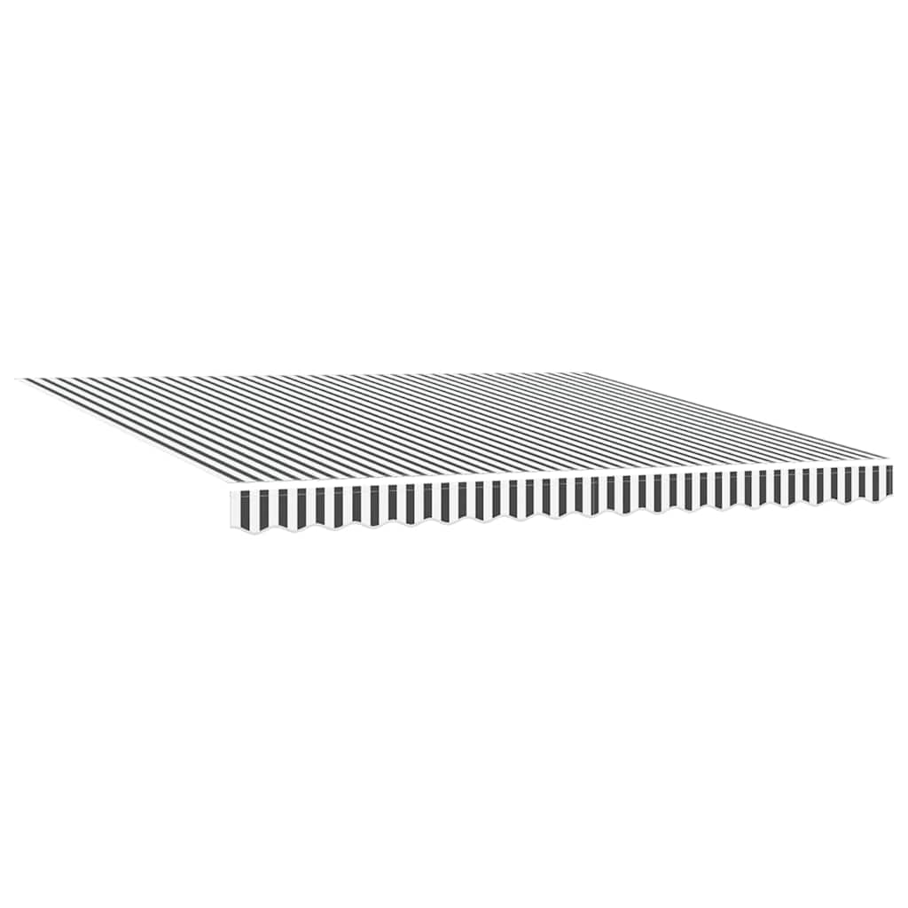 Manual Retractable Awning with LEDs Anthracite&White 400x300 cm