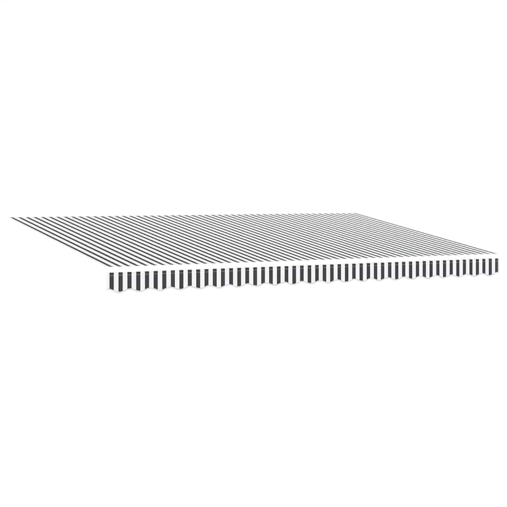 Manual Awning 5 x 3 m Anthracite and White Stripe