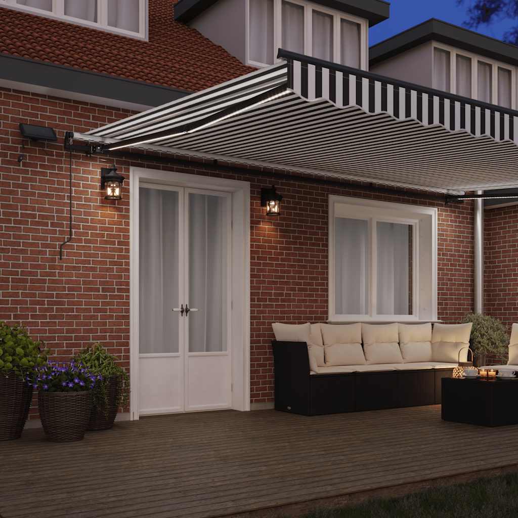 Manual Awning with Solar LED 5 x 3 m