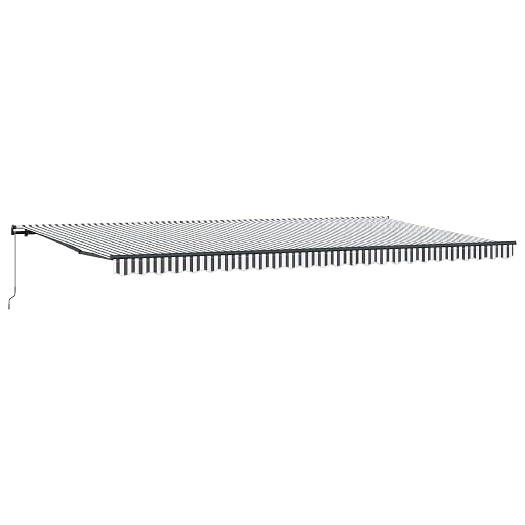 Manual Retractable Awning Anthracite and White 600x300 cm
