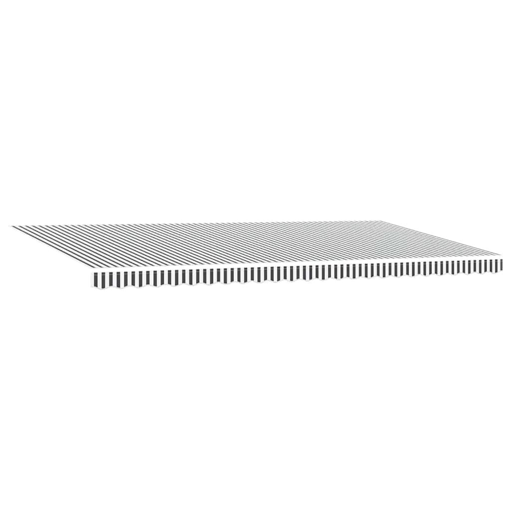 Manual Retractable Awning Anthracite and White 600x300 cm