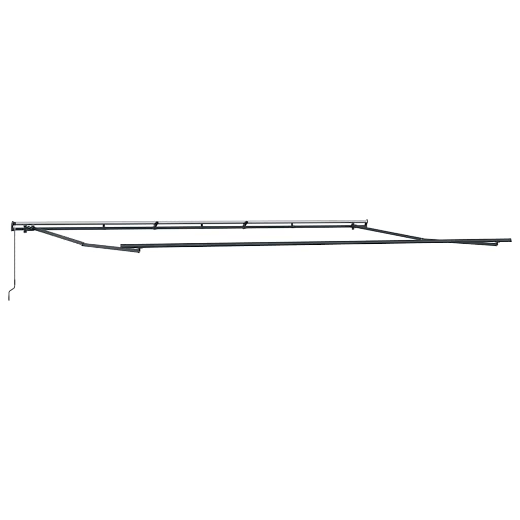 Manual Retractable Awning Anthracite and White 600x300 cm