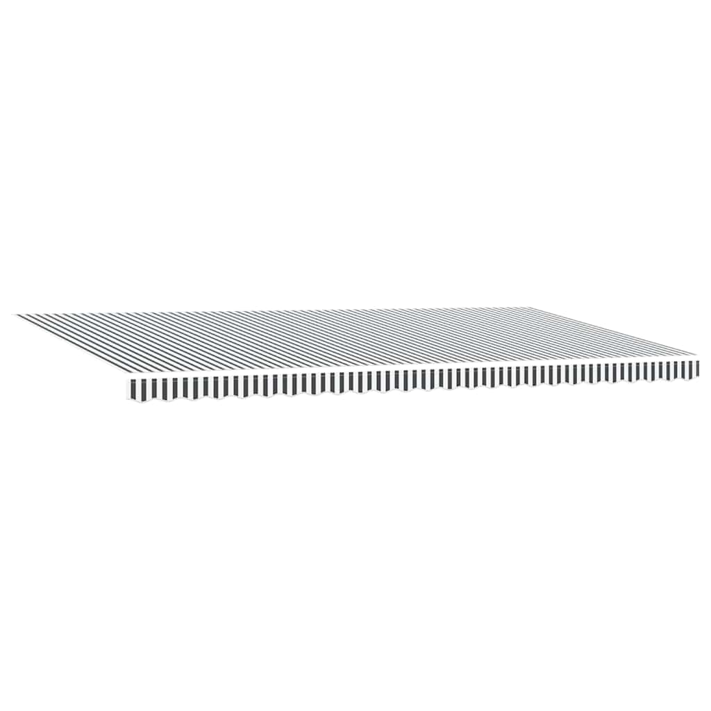 Manual Retractable Awning with LEDs Anthracite&White 600x300 cm
