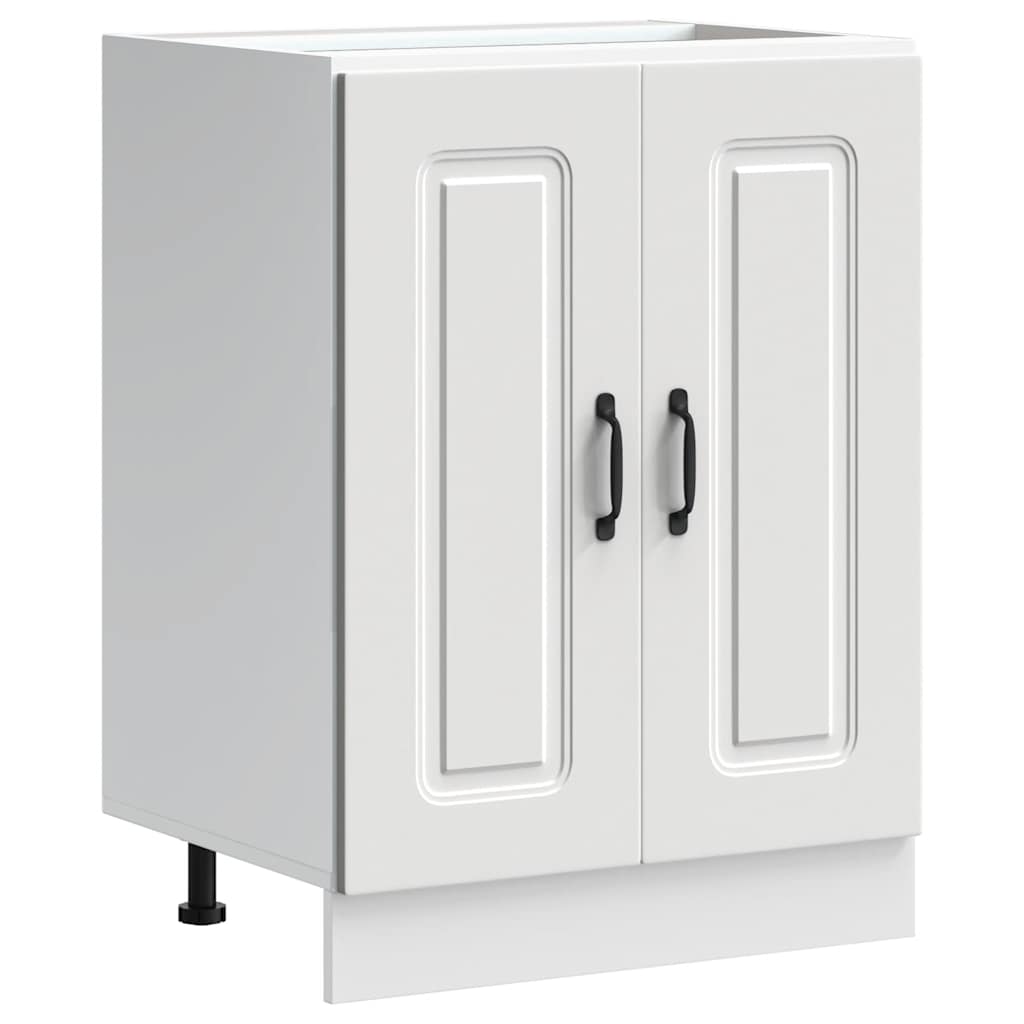 Sink Base Cabinet "Kalmar" White 60x46x81,5 cm Engineered Wood